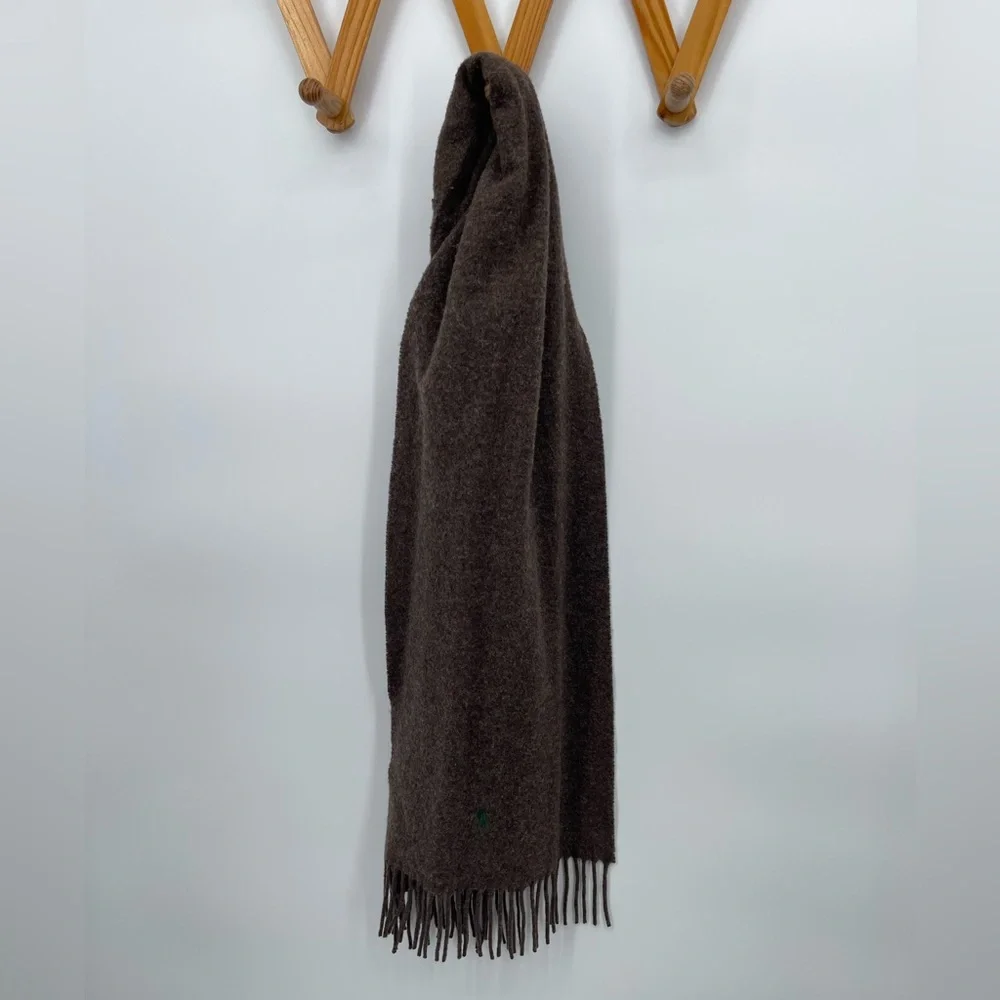 Polo Ralph Lauren Donegal Brown Wool Scarf ⭐️